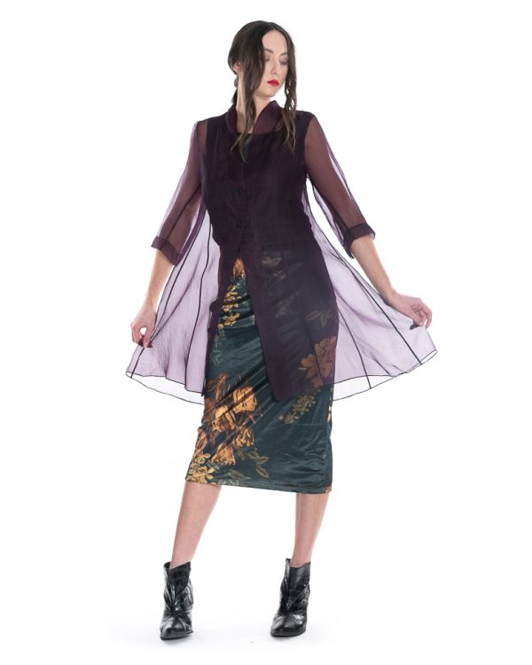 Silk organza hotsell duster coat